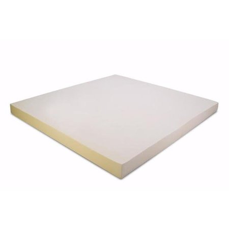 MEMORY FOAM SOLUTIONS Memory Foam Solutions UBSMSK92W Waterproof Mattress Cover 2 in. Thick King Size 3 lbs Density Visco Elastic Memory Foam Mattress Pad Bed Topper UBSMSK92W